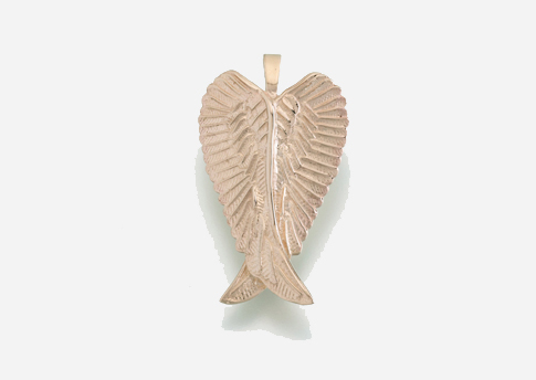 Angel Wings Pendant - Gold Vermeil Image
