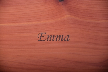 Wood Urn Etching - Name Only Image